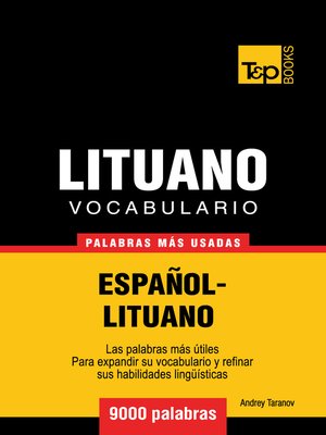 cover image of Vocabulario Español-Lituano